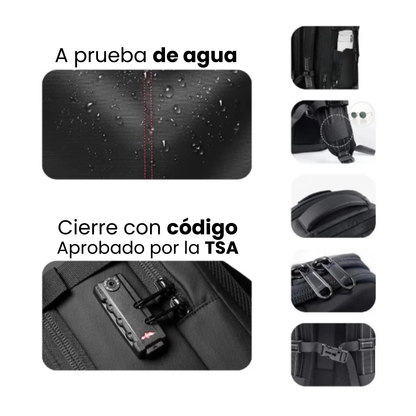 ReiksBack™ —  Mochila Vortex 60 L. Ahorra Espacio con Compresión al Vacío